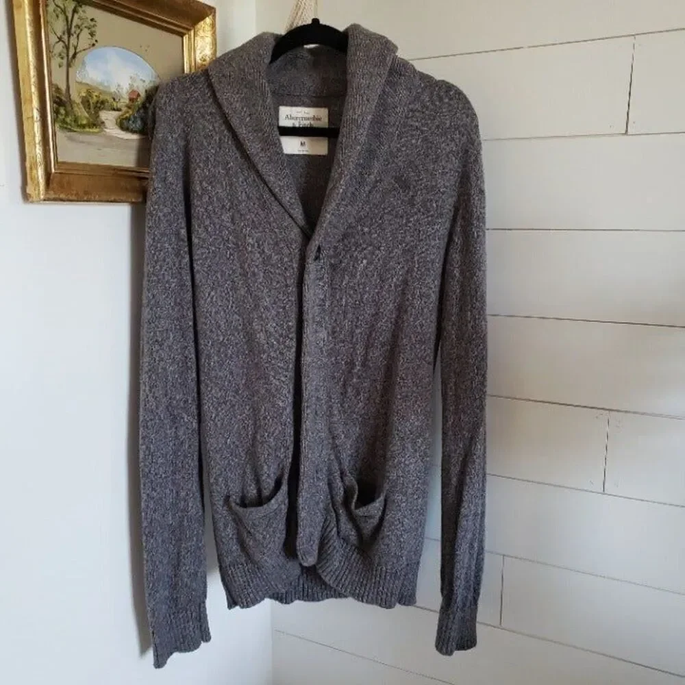 Abercrombie Fitch Vintage Y2K Cardigan Men's Size Medium Shawl Collar